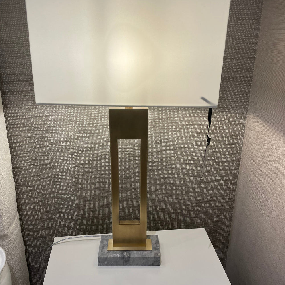 Rianna Table Lamp brass with marble style base