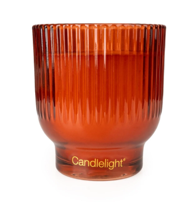 Ridged Footed Glass Candle - Mandarin & Orange Blossom-Candle Holder-Renaissance Design Studio