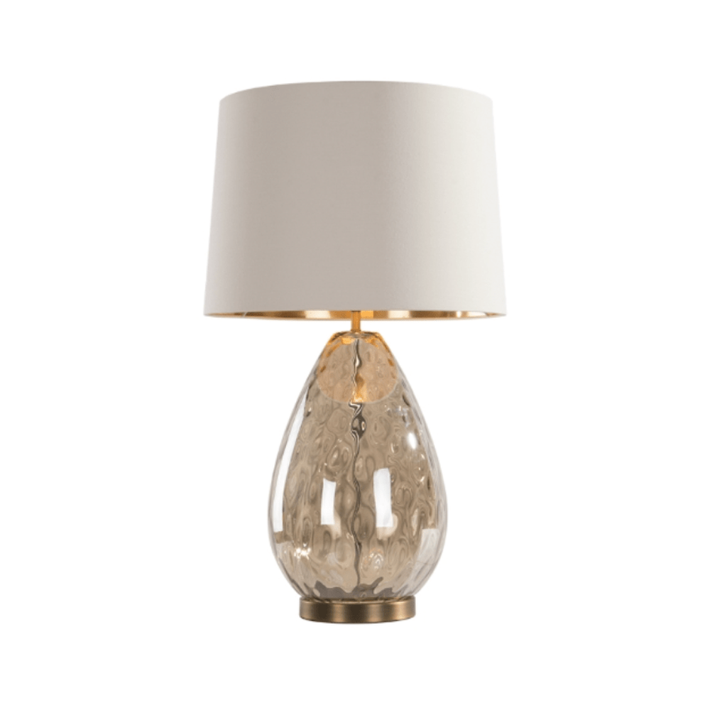 Riom Cognac Glass Table Lamp By RV Astley - Reduced To Clear-Renaissance Design Studio