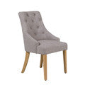 Riviera dining chair in Natural and solid oak legs