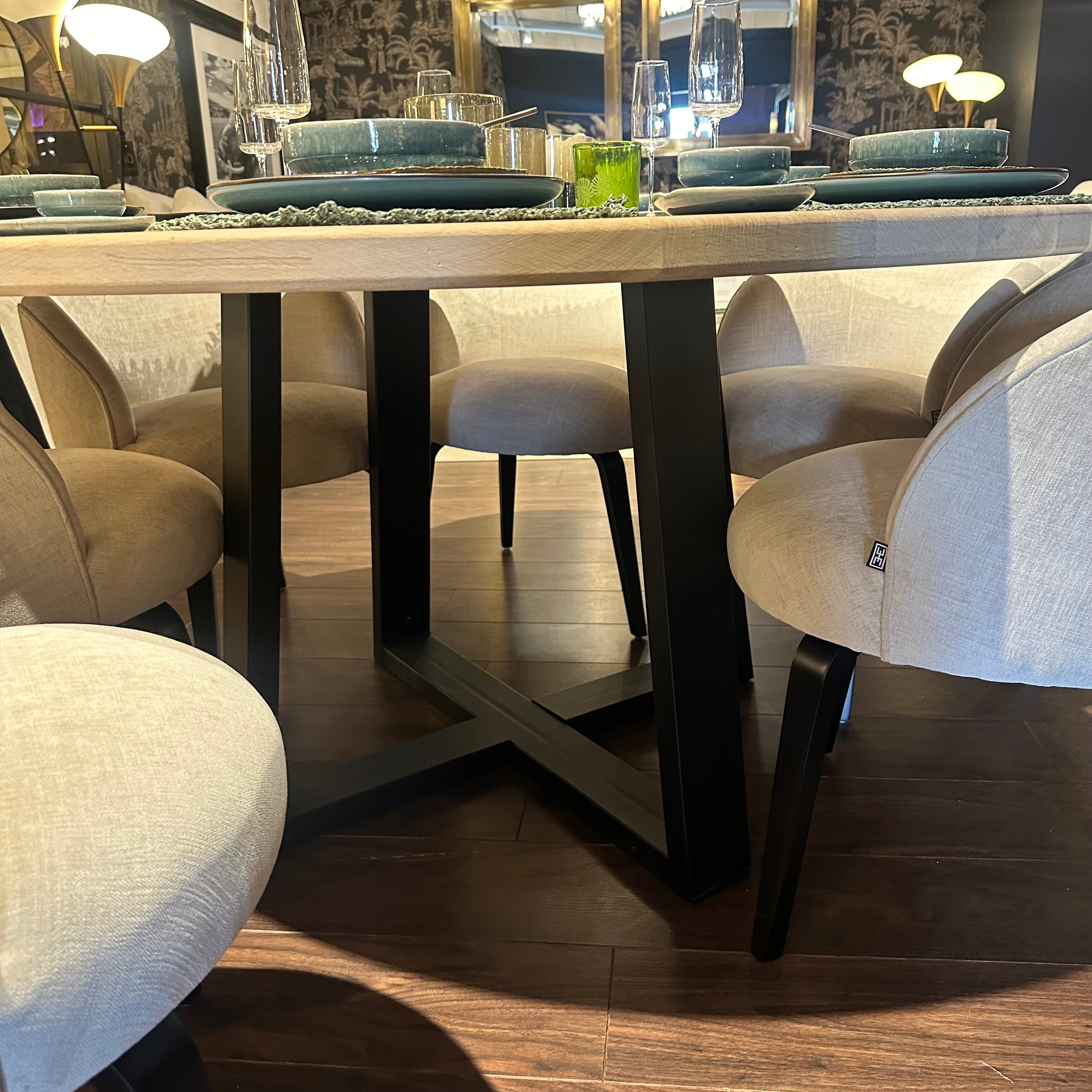Riviera Dining Table 150cm w spider leg less 40%-Renaissance Design Studio