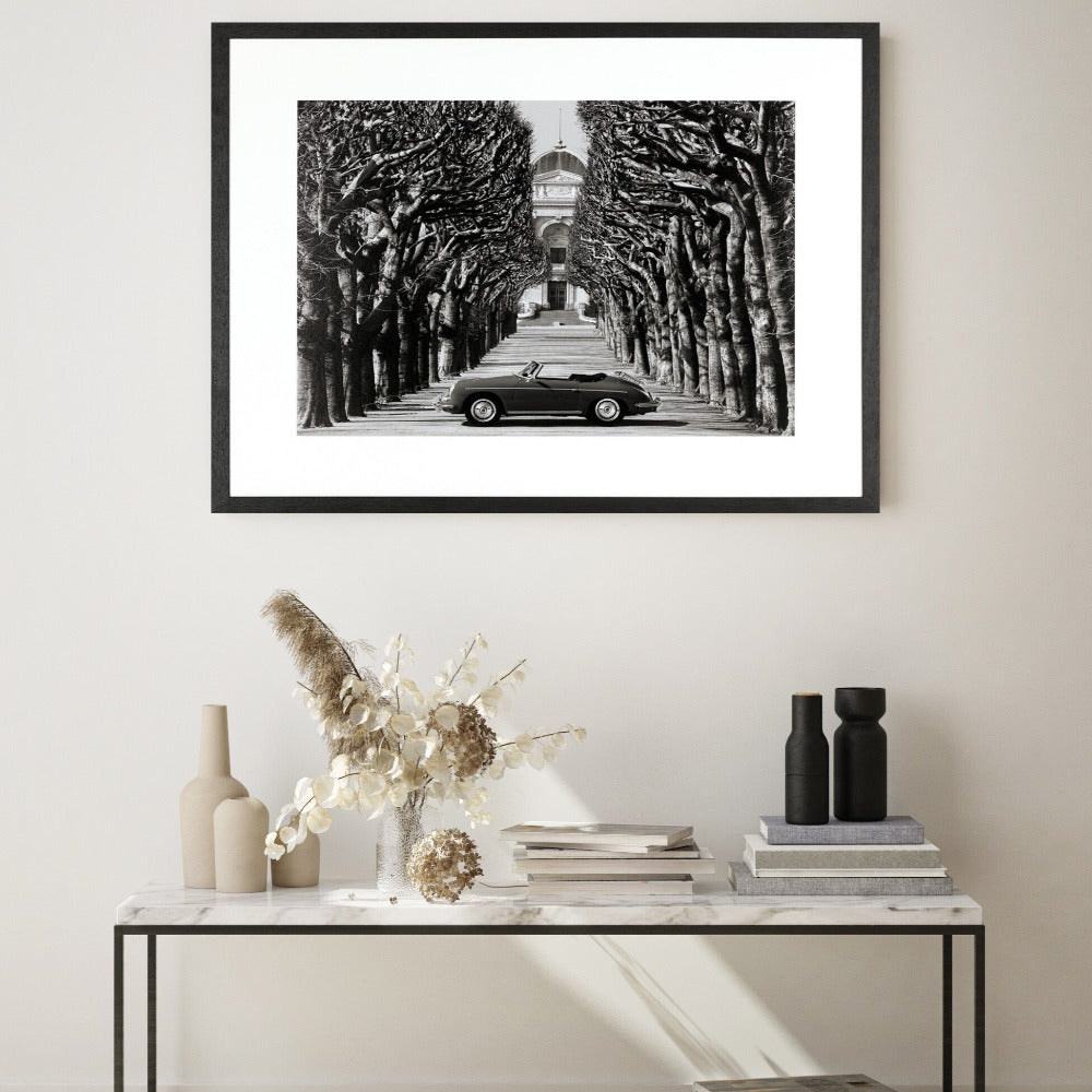 Roadster In Paris Hand Made Framed Artwork 257-Renaissance Design Studio