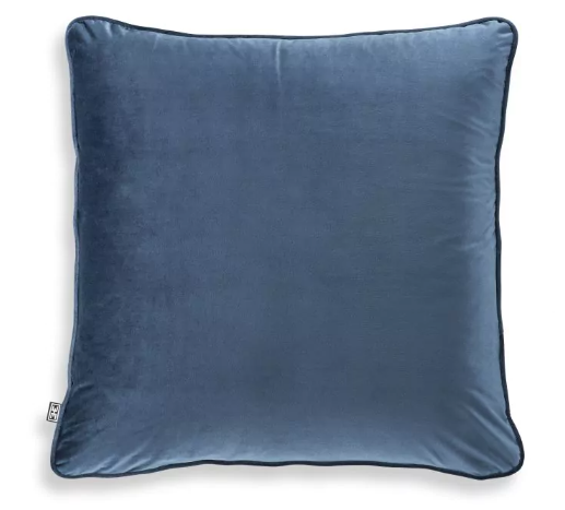 Roche Blue Velvet Cushion by Eichholtz.-Renaissance Design Studio