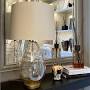 Roma Cognac Glass table lamp with shade reduced