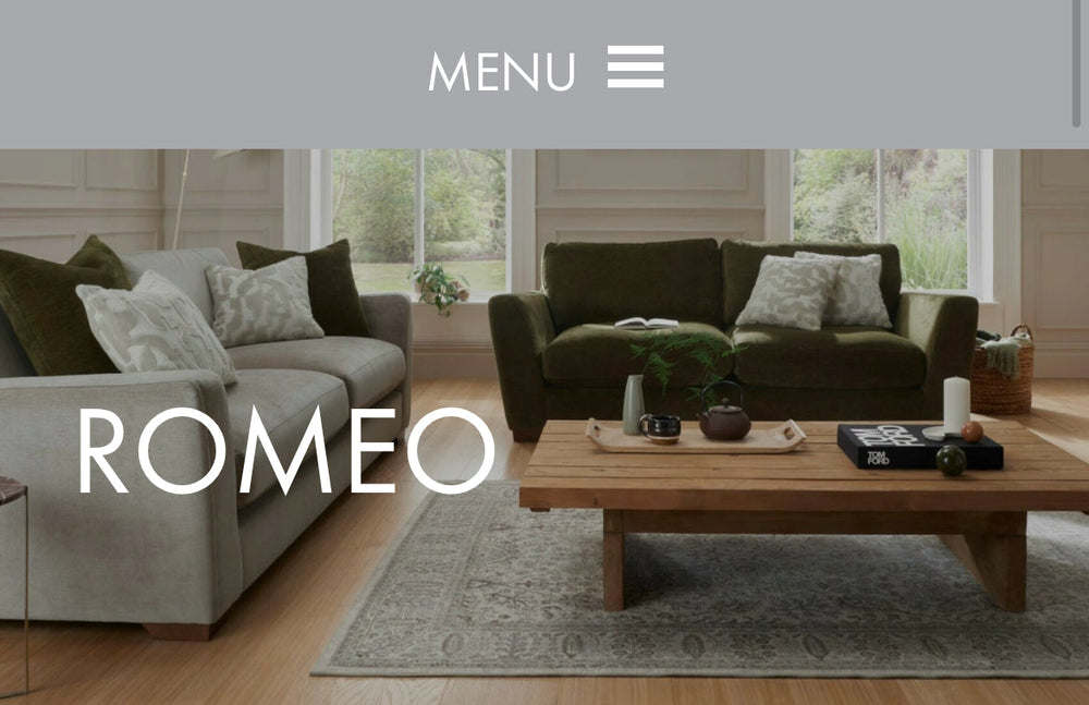 Romeo bespoke sofa collection with free scatters custom made for YOU