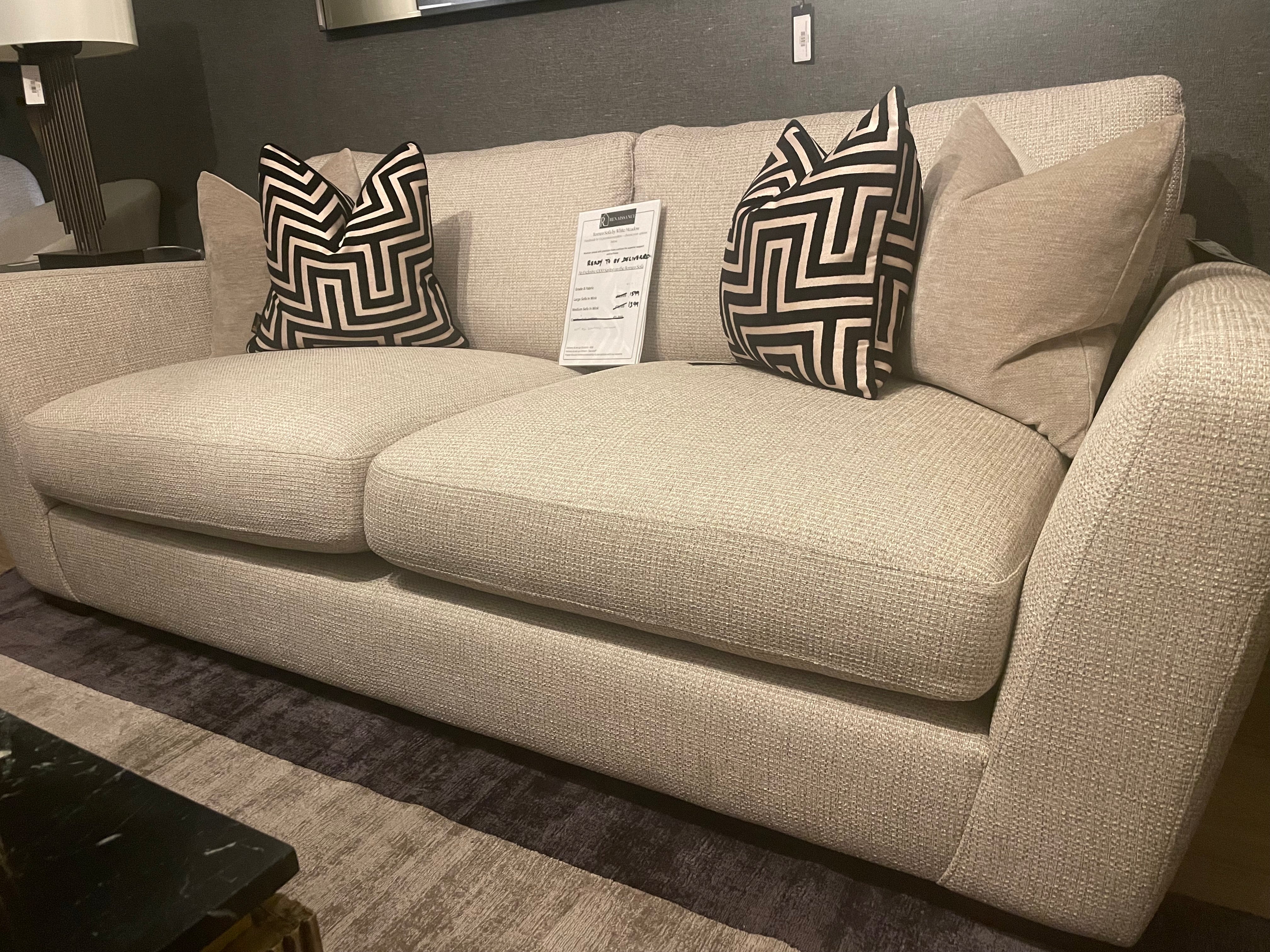 Romeo bespoke sofa collection with free scatters custom stock clearance on display-Renaissance Design Studio