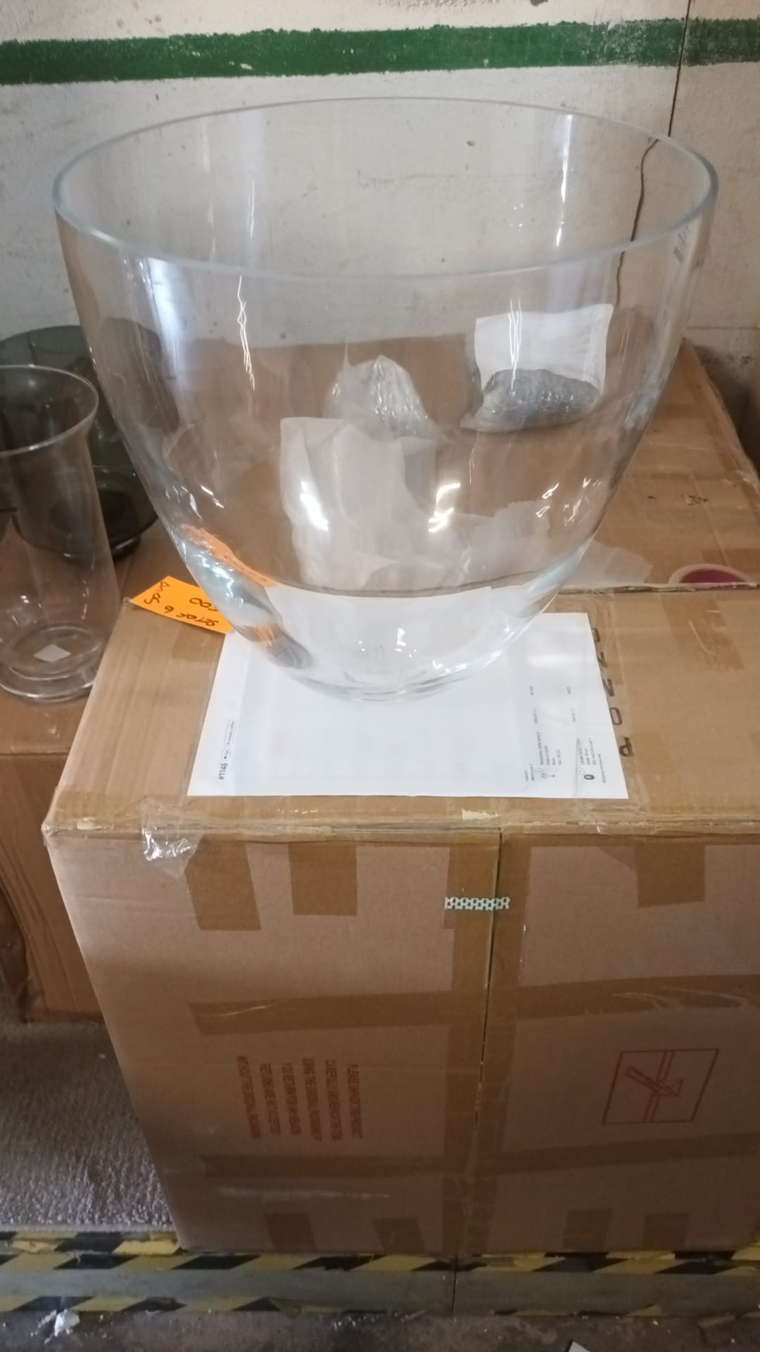 Round Clear Glass Vase with Frosted Base 26cm-Renaissance Design Studio