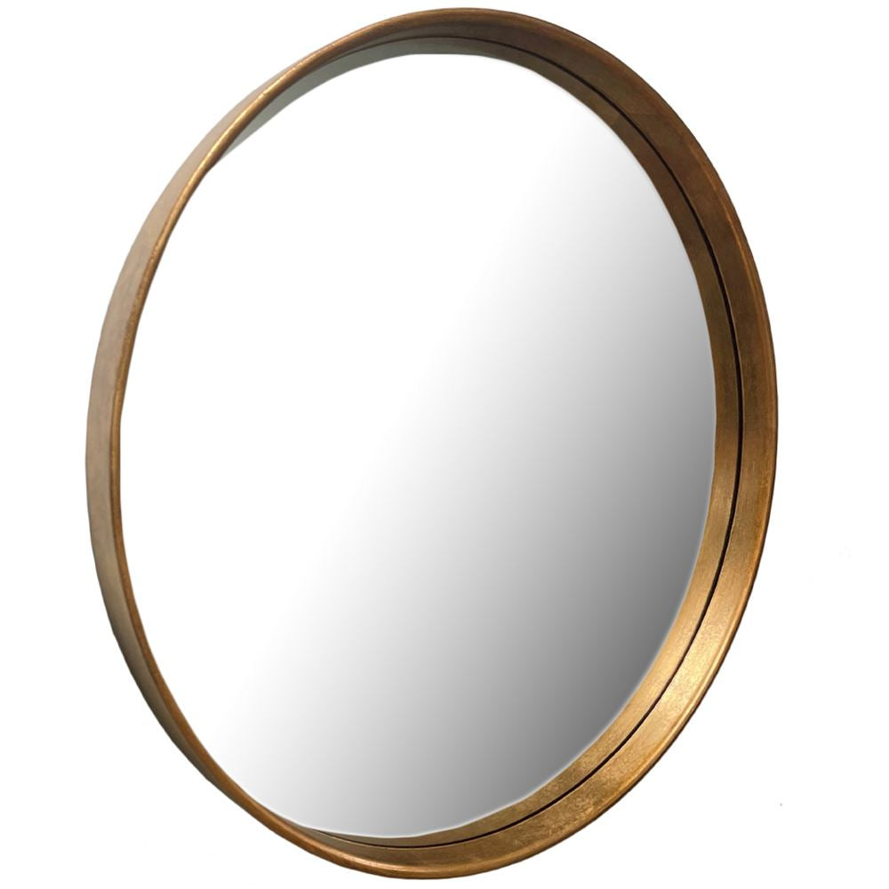 Round Deep Frame Gold Mirror 70cm-Renaissance Design Studio