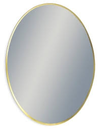 Round Slim Framed Mirror x Large In Gold 100 cm - Special Price-Renaissance Design Studio