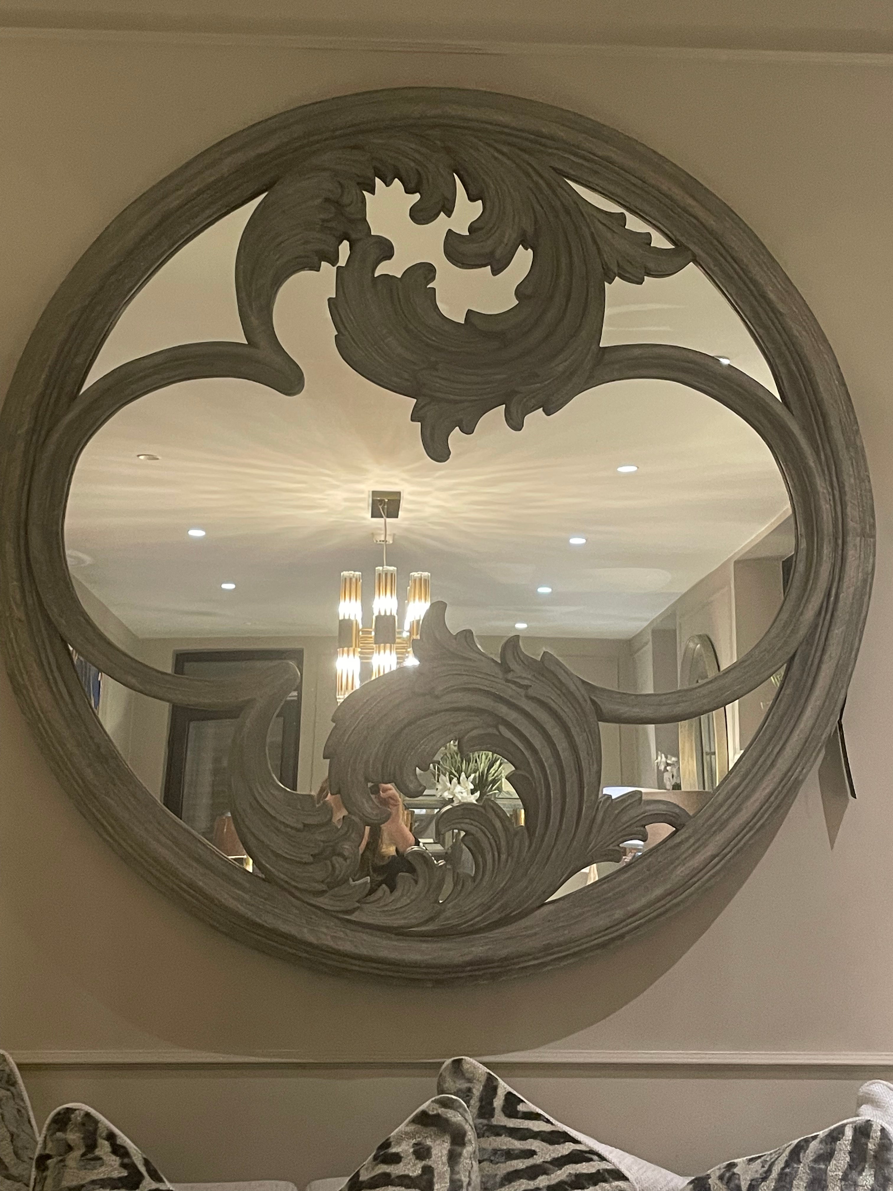 Roxborough Mirror hand carved 120 cm mirror Last One-Renaissance Design Studio