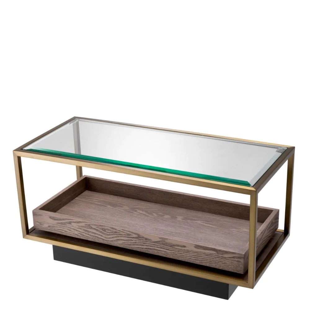 Roxton Brushed Brass Side table by Eichholtz-Renaissance Design Studio
