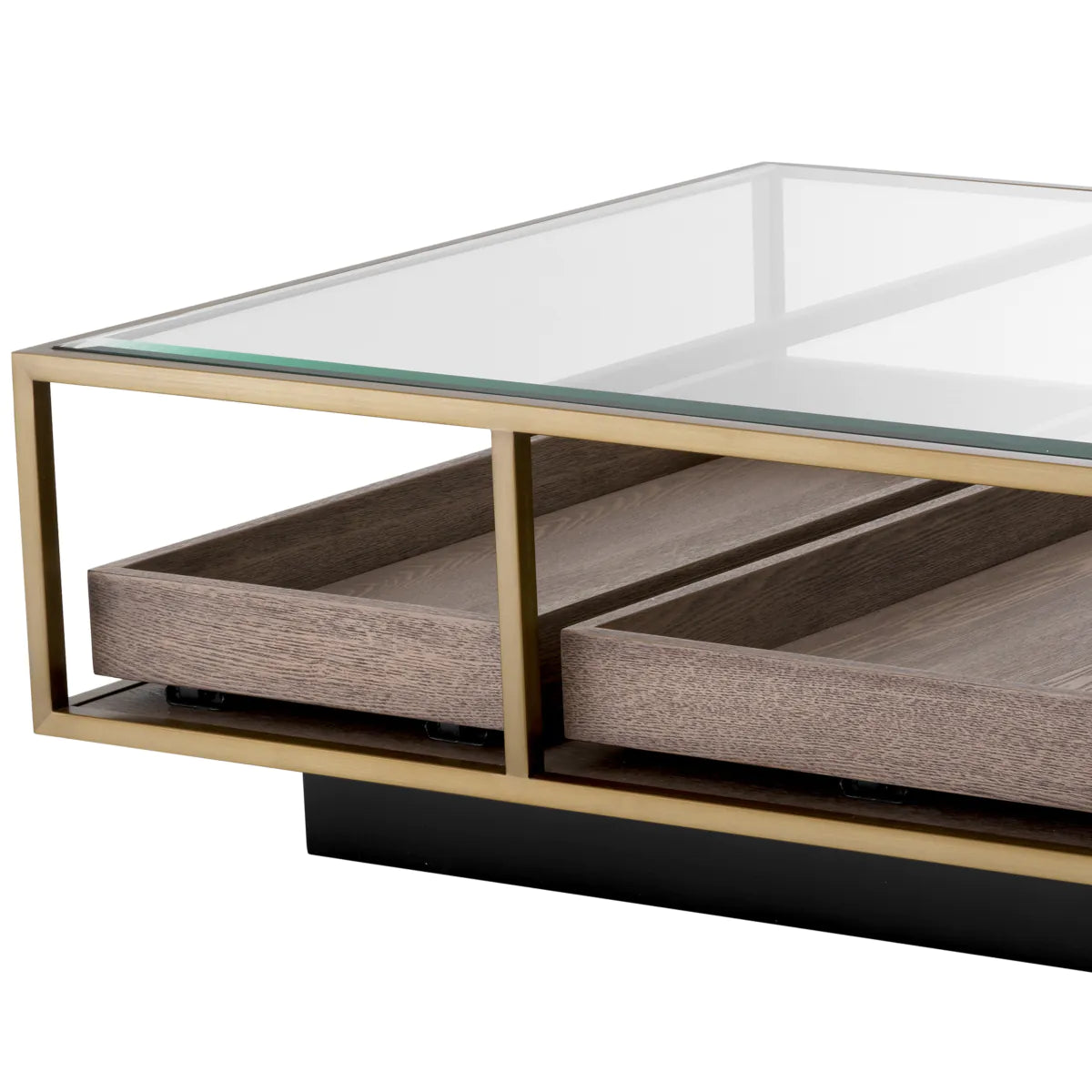 Roxton Coffee Table Brushed Brass by Eichholtz-Coffee Table-Renaissance Design Studio