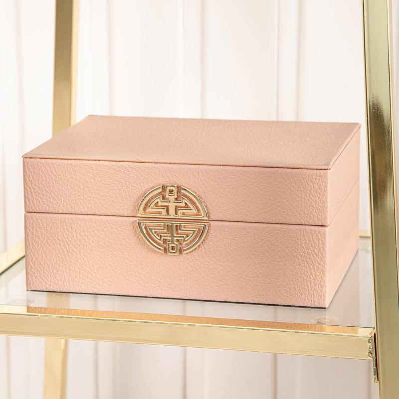 Jewellery box set of 2 rose pink. Limited stock half price