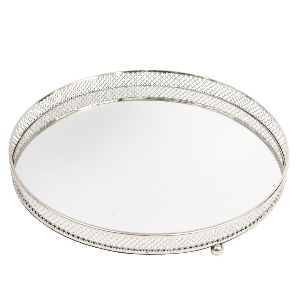 Rushford large Round Silver Tray half price