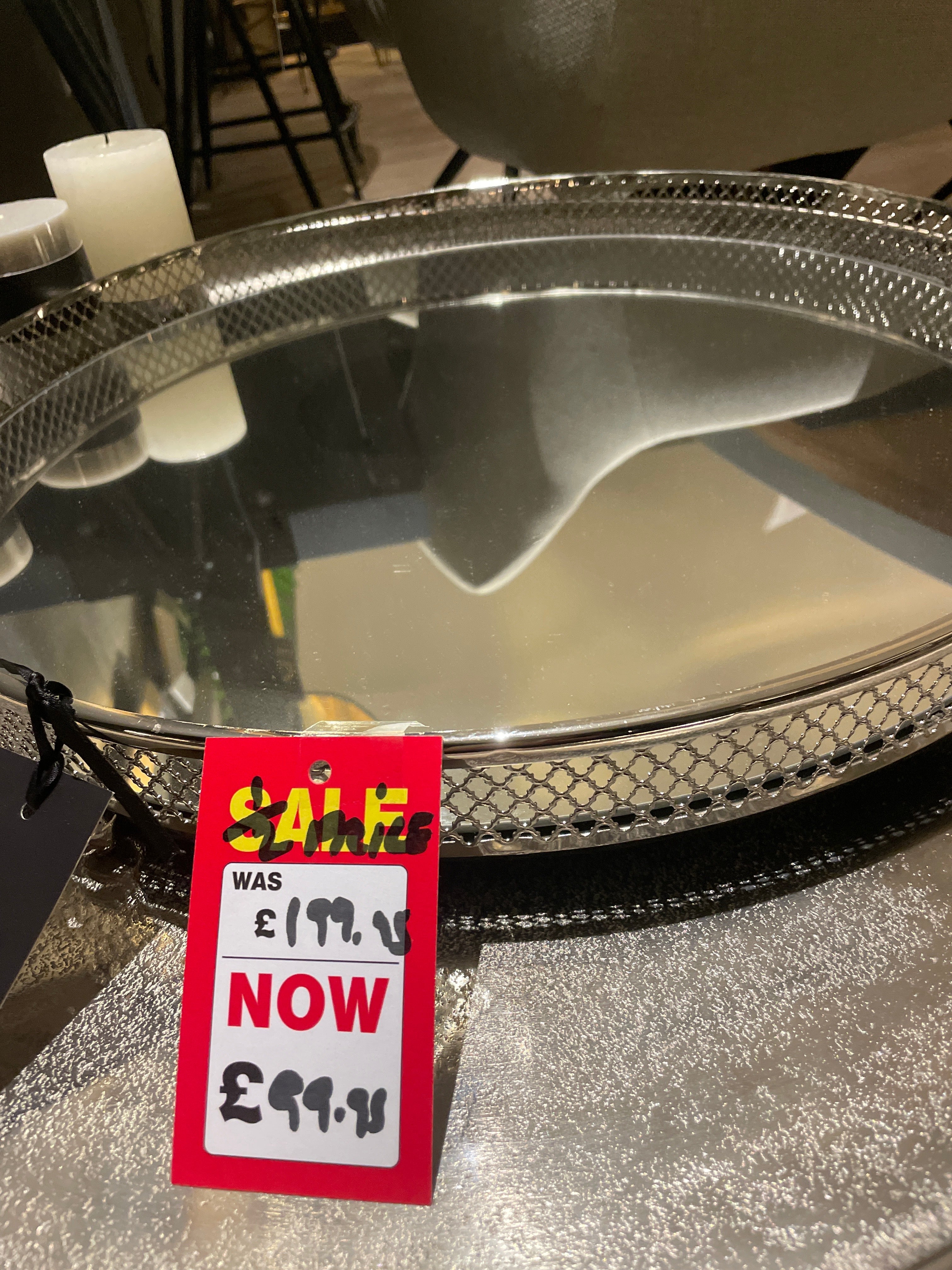 Rushford large Round Silver Tray half price-Renaissance Design Studio
