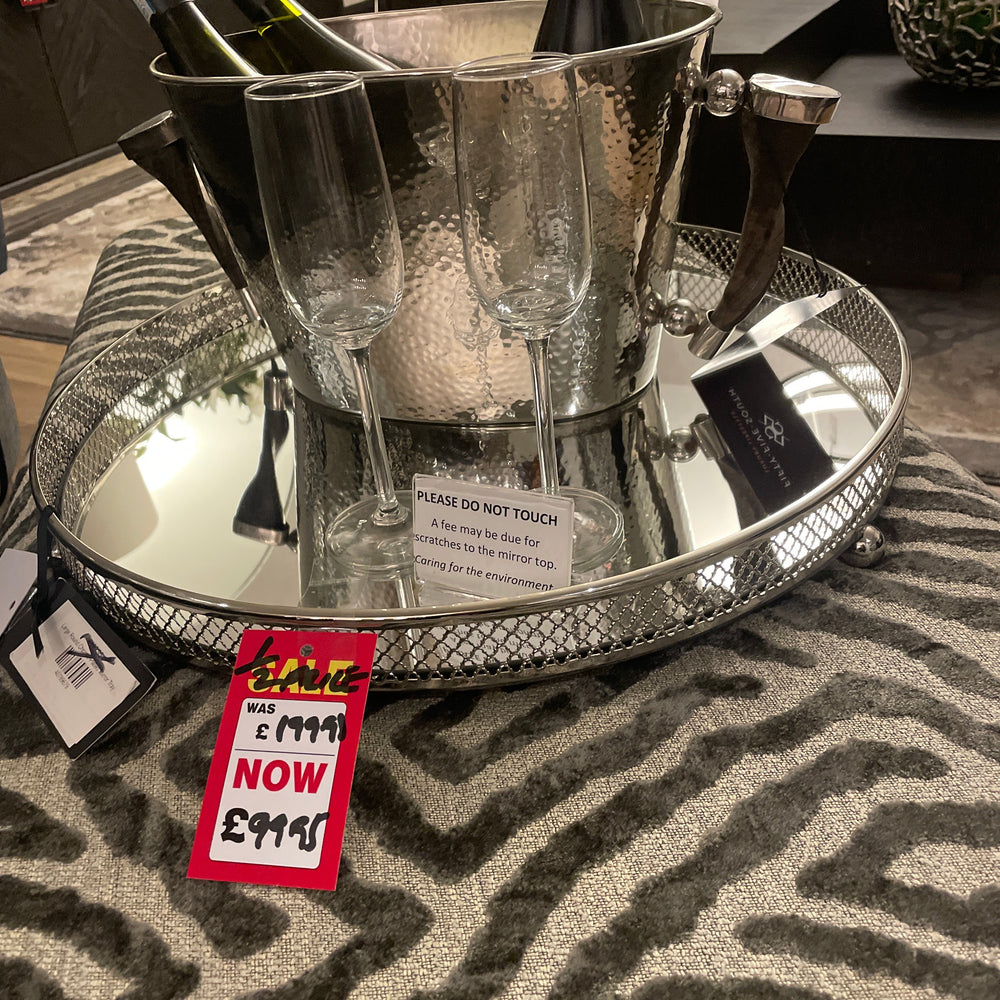 Rushford large Round Silver Tray half price