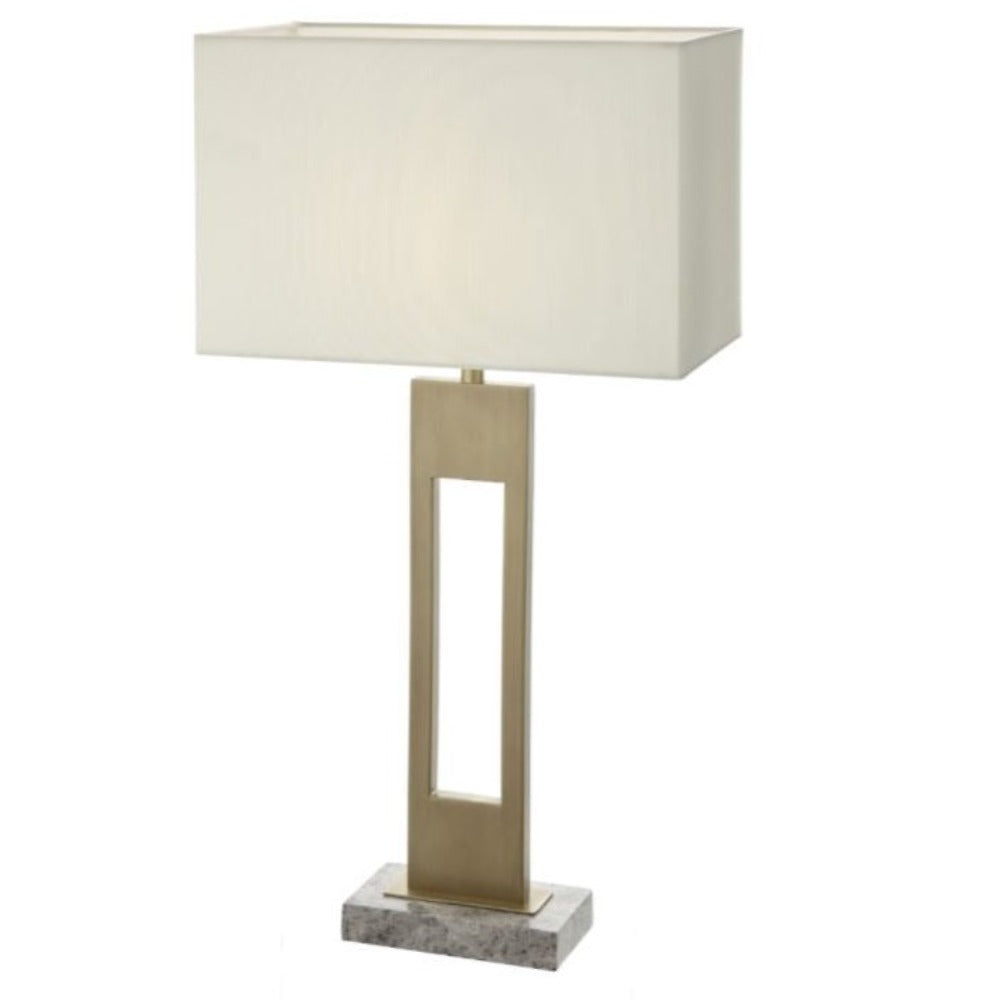 Rianna Table Lamp Brass With Marble Style Base-Renaissance Design Studio
