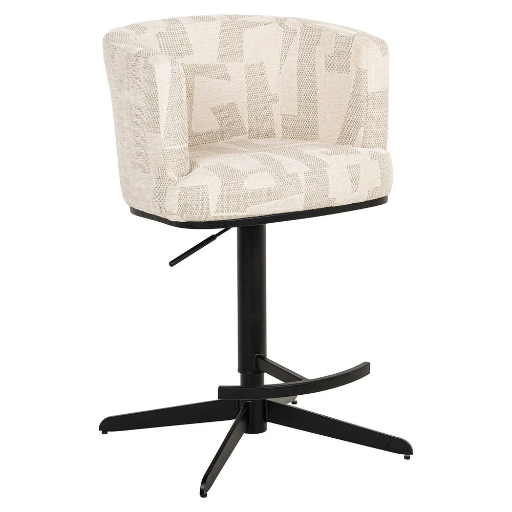 Bar/counter stool Carol  beige graffic