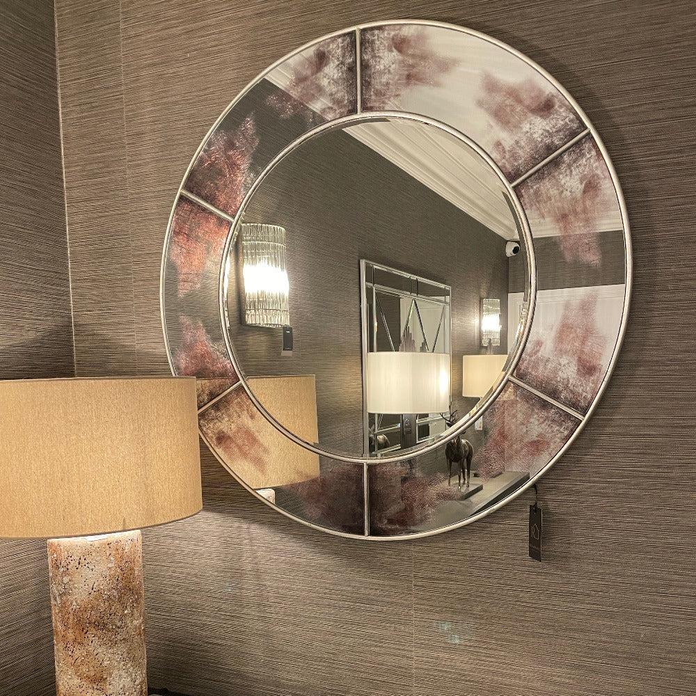 Sahara Distressed Round Mirror 100cm-Renaissance Design Studio