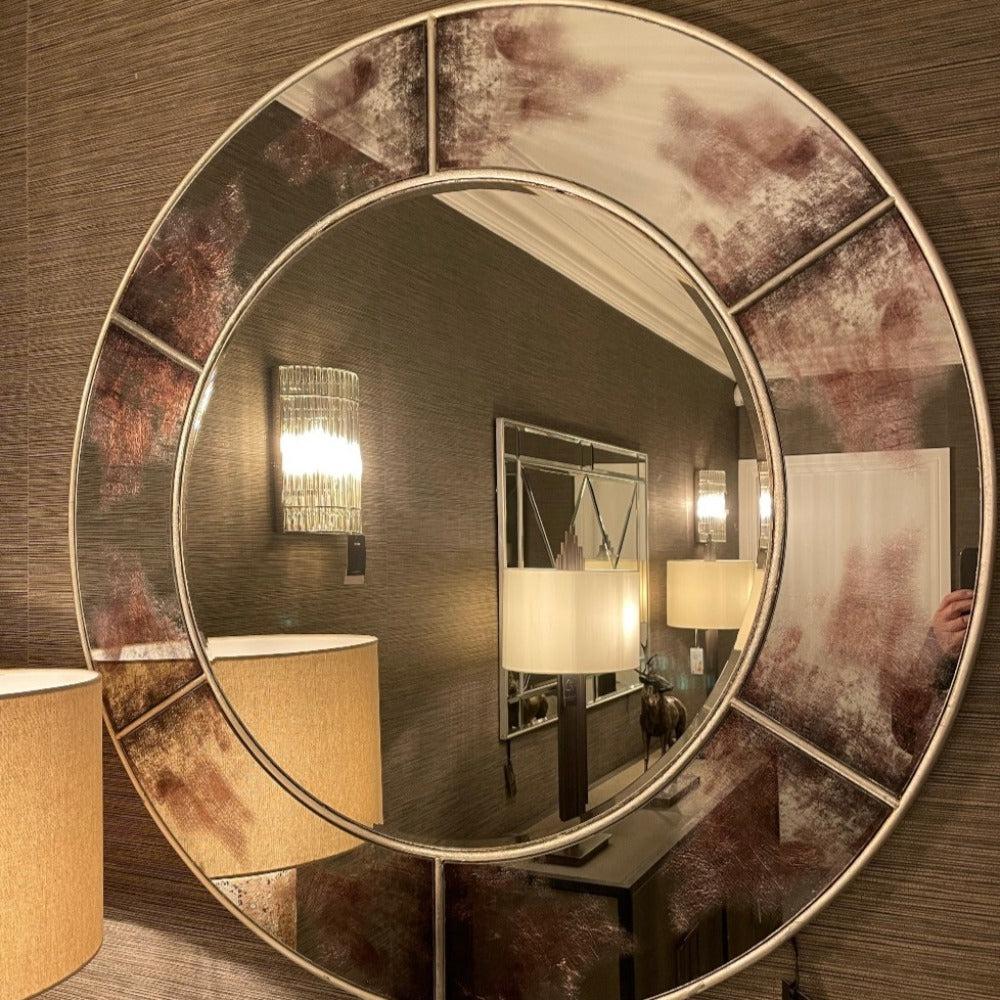 Sahara Distressed Round Mirror 100cm-Renaissance Design Studio