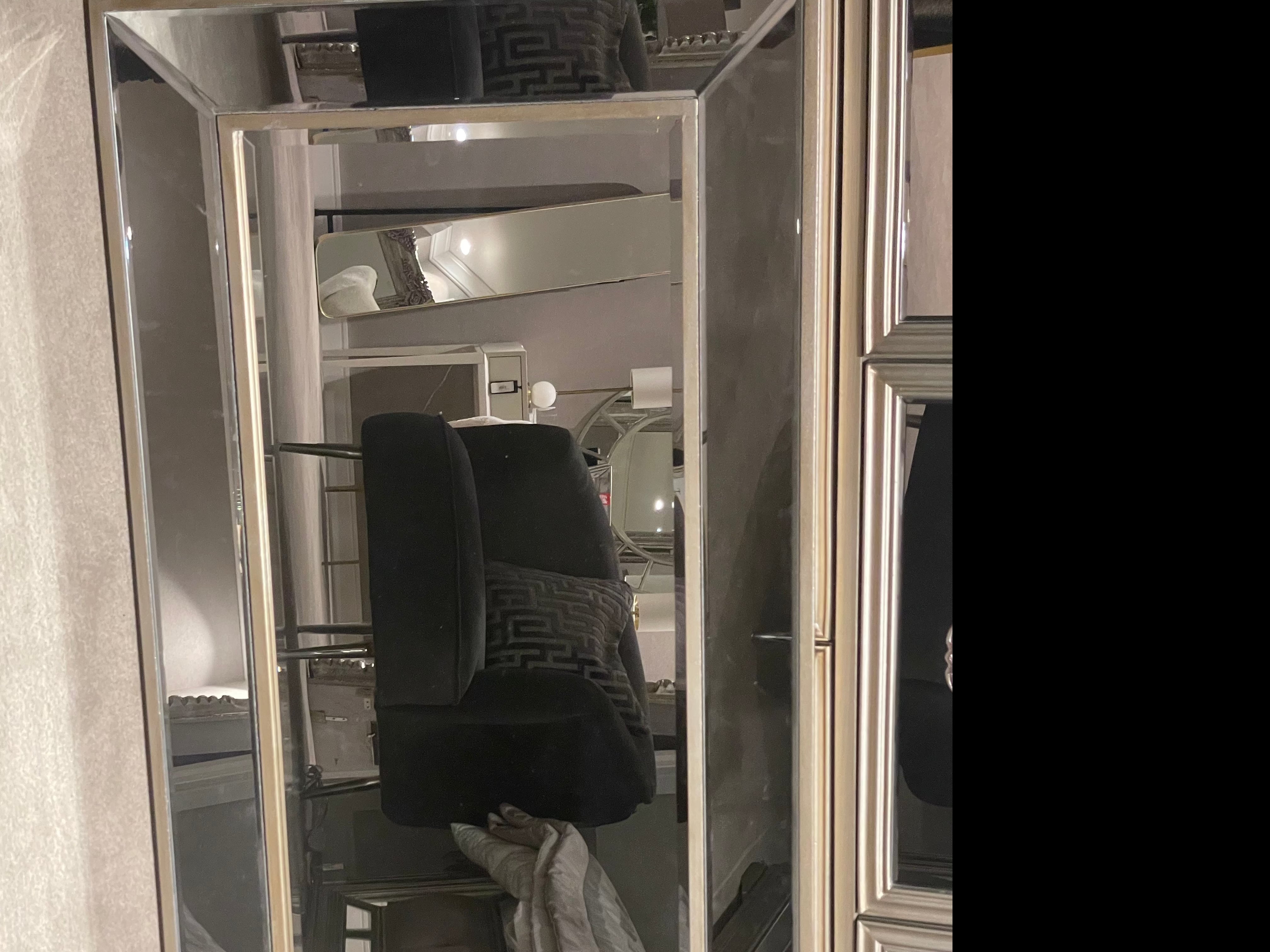 Sampson Rectangle large mirror champagne reduced to clear Last one Sold as seen-Renaissance Design Studio