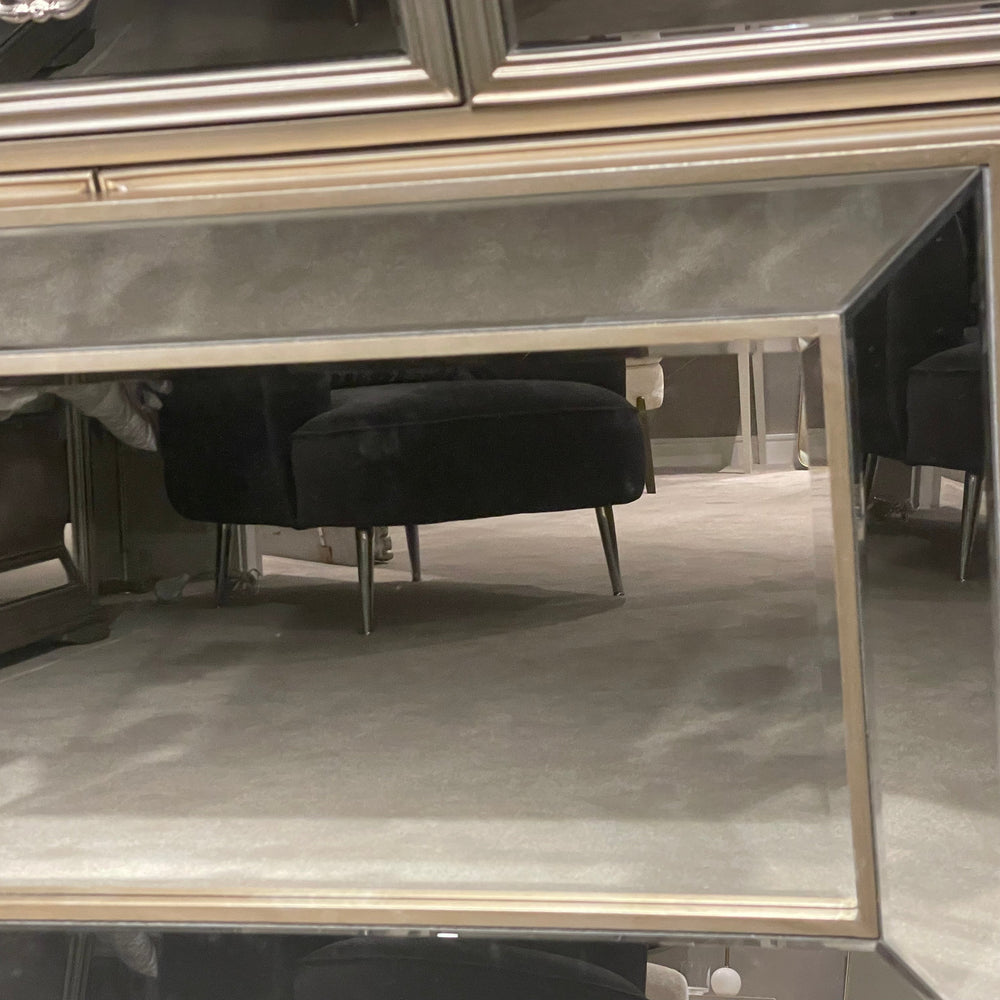 Sampson Rectangle large mirror champagne reduced to clear Last one Sold as seen