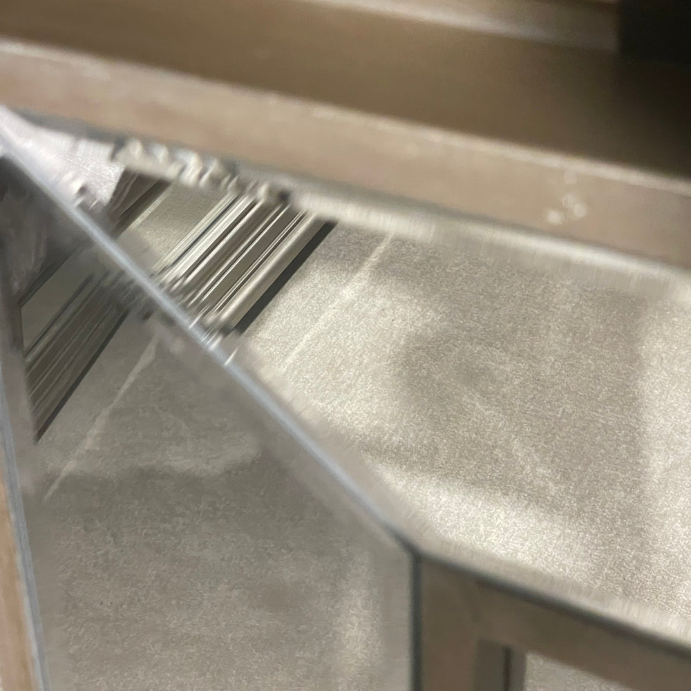 Sampson Rectangle large mirror champagne reduced to clear Last one Sold as seen