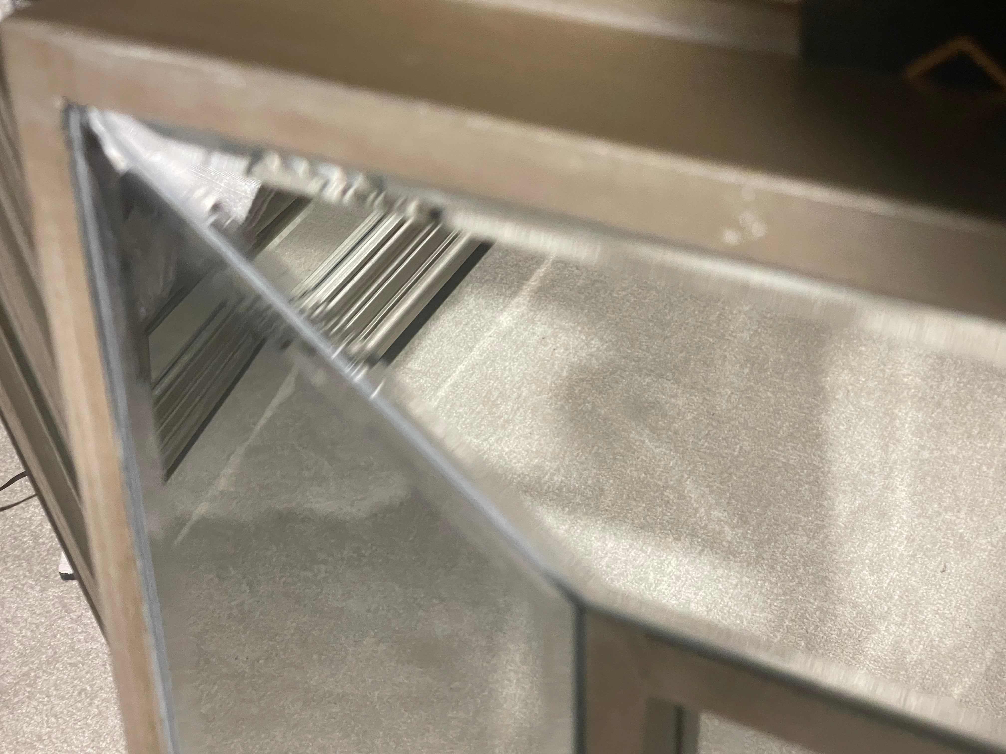 Sampson Rectangle large mirror champagne reduced to clear Last one Sold as seen-Renaissance Design Studio