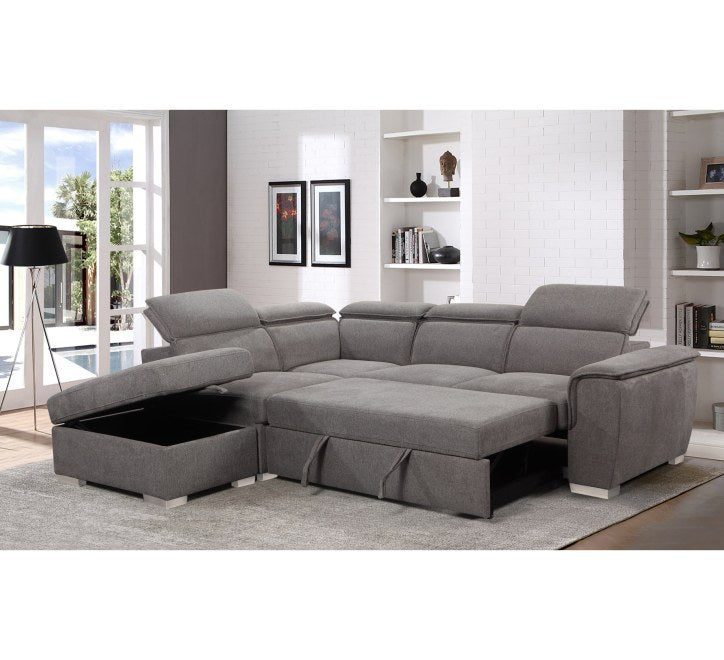 Sandra 2 corner suite multi function sofa with storage and pull out bed function-Renaissance Design Studio
