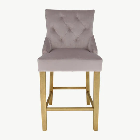 Sandrine Counter Stools in blush pink Velvet set of 3 available CLEARANCE OFFER €129.95 ea