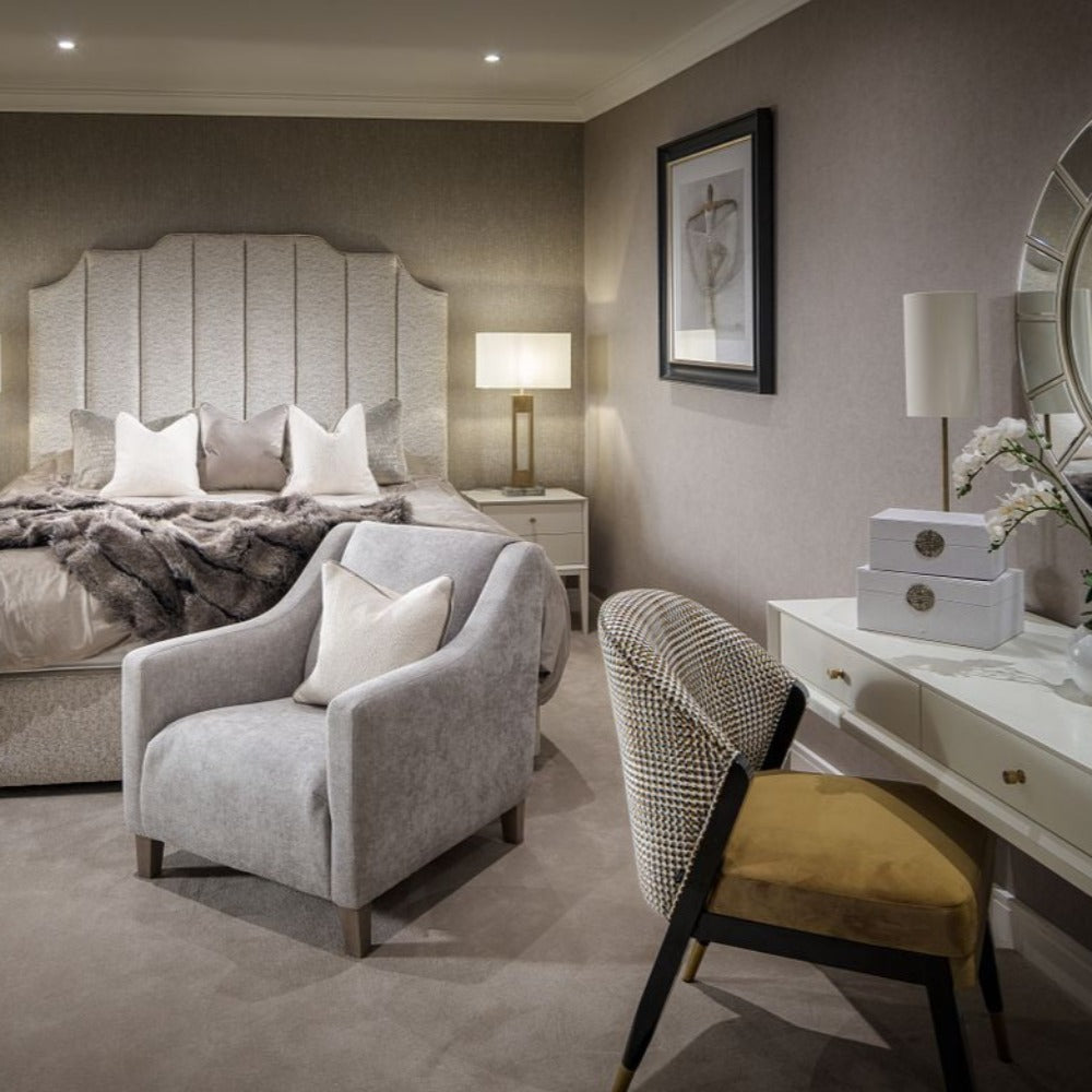 Santiago superking Bed in Nobilis of Paris fabric SOLD OUT-Renaissance Design Studio