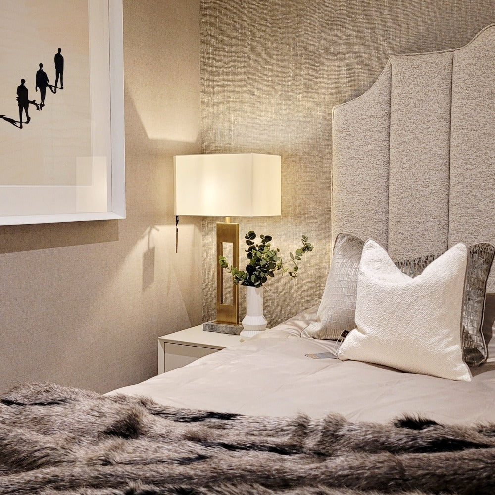 Santiago superking Bed in Nobilis of Paris fabric SOLD OUT-Renaissance Design Studio