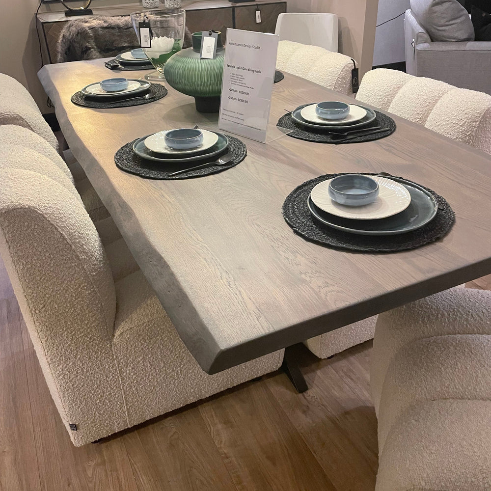 Sardinia Solid  Oak Large Dining Tables available from stock REDUCED this week