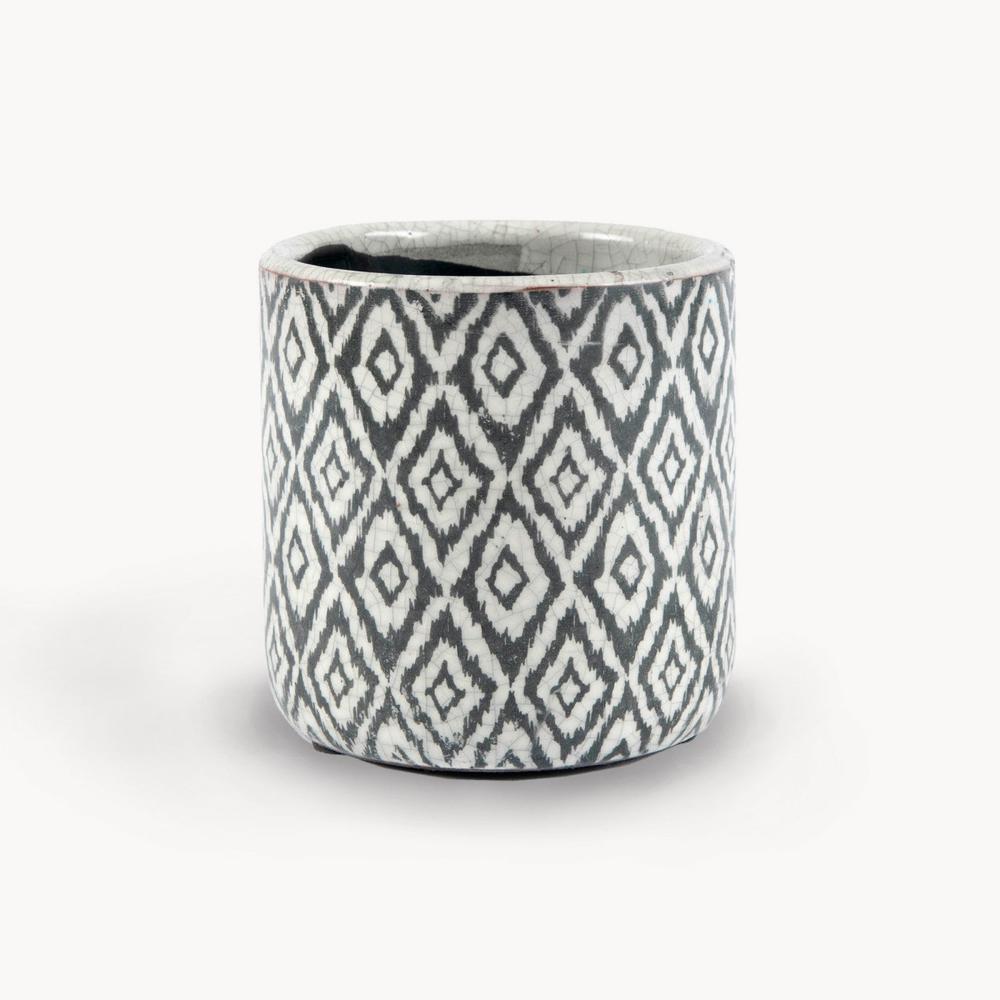 Seafront Black Botanical Pot-Renaissance Design Studio