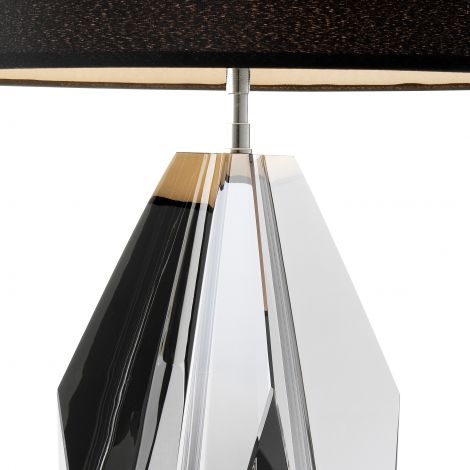 Setai smoked glass table lamp by Eichholtz