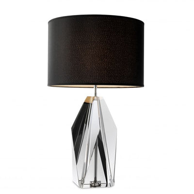 Setai smoked glass table lamp by Eichholtz