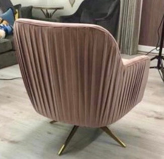 Sia blush pink swivel chair REDUCED-Renaissance Design Studio