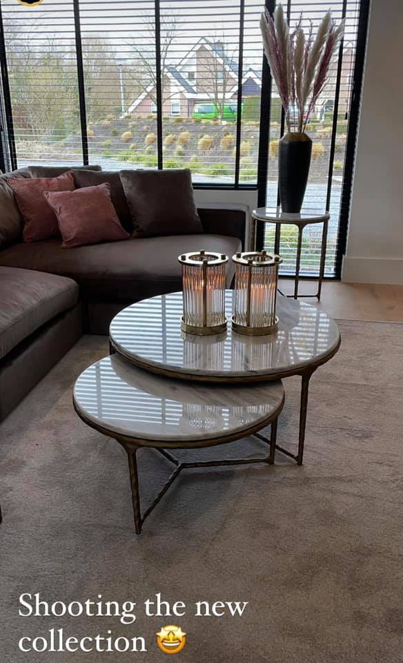 Smith set of 2 marble coffee tables sold out-Renaissance Design Studio