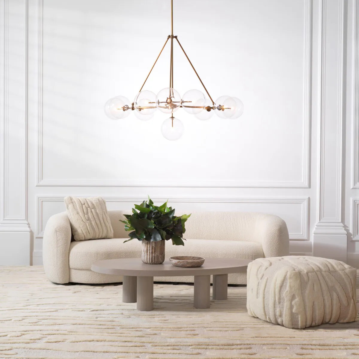 Sofa Blaine boucle ivory by Eichholtz X-D-Renaissance Design Studio