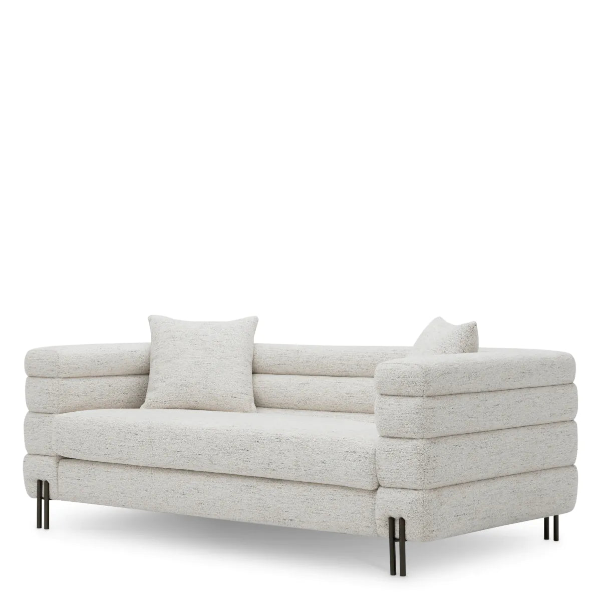 Sofa York S Seashell off-white bronze finish legs by Eichholtz-sofa-Renaissance Design Studio