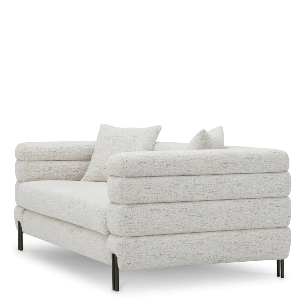 Sofa York S Seashell off-white bronze finish legs by Eichholtz
