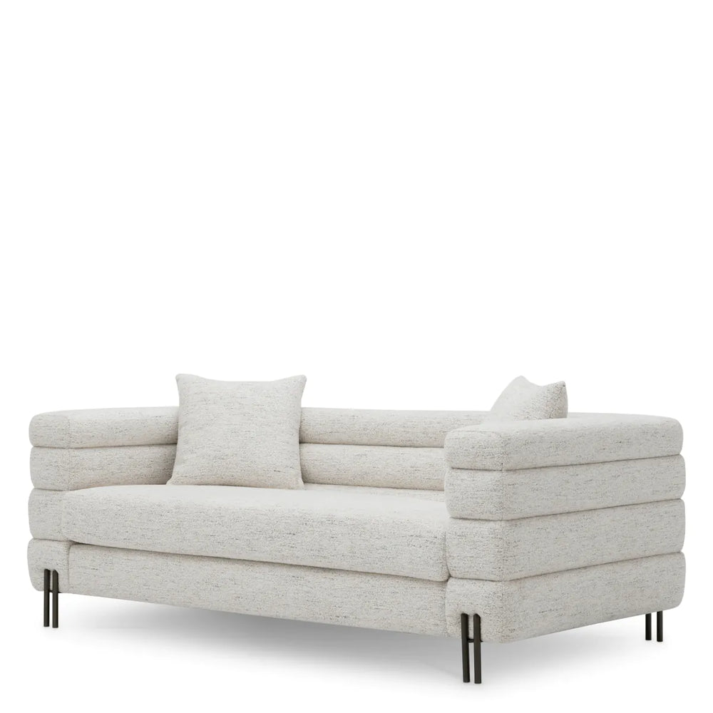 Sofa York S Seashell off-white bronze finish legs by Eichholtz