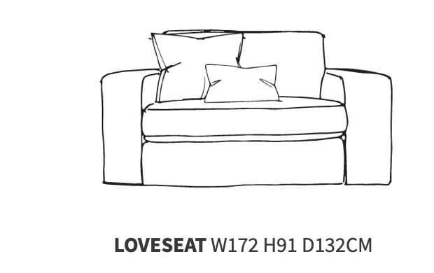 Solace oversized Cinema Sofa Kyra Indigo by Westbridge-Renaissance Design Studio