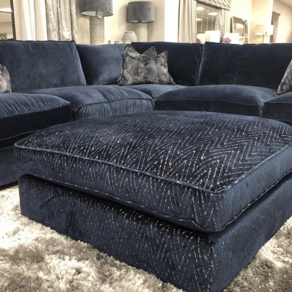 Solace oversized Cinema Sofa stock collection Kyra Indigo by Westbridge reduced-Sofa-Renaissance Design Studio