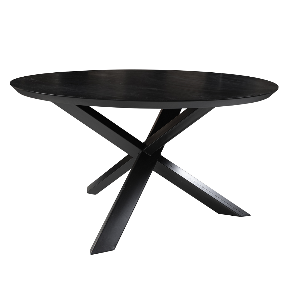 Solid Oak Round Dining Table with Cross Leg 150cm-Renaissance Design Studio