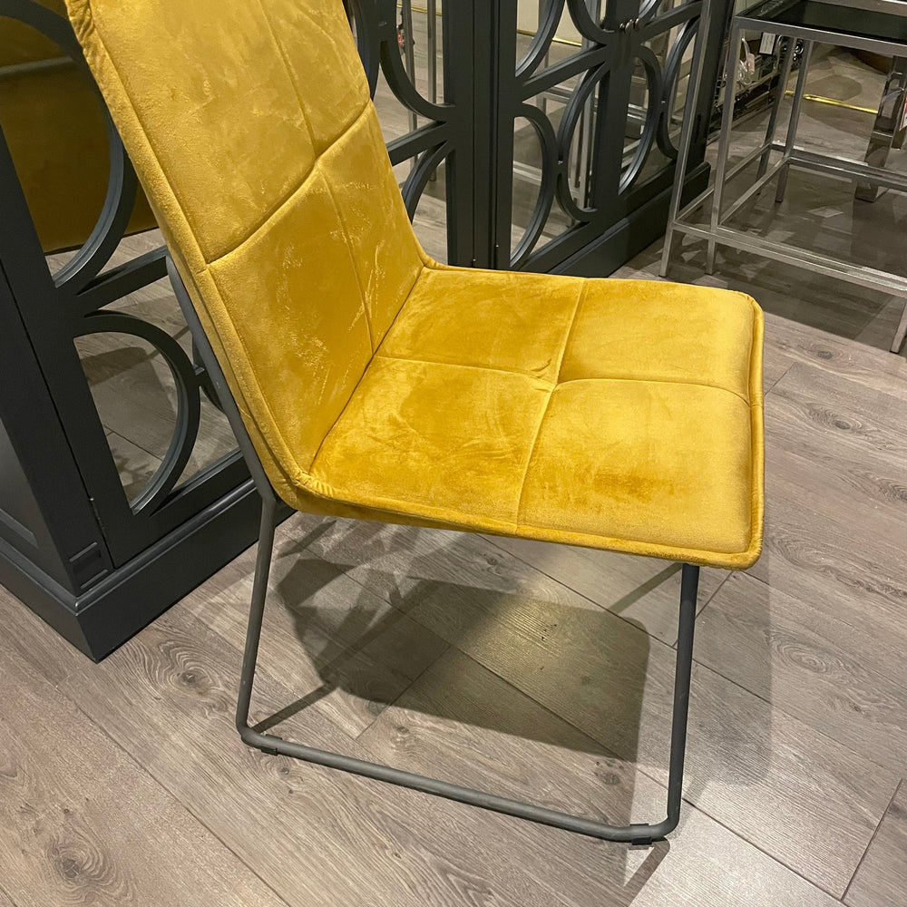 Soren mustard sets of 4 dining chairs reduced clearance deal