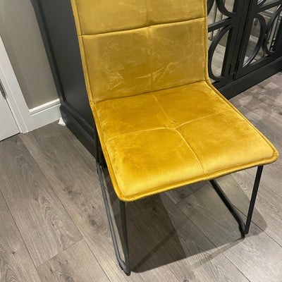 Soren mustard sets of 4 dining chairs reduced clearance deal
