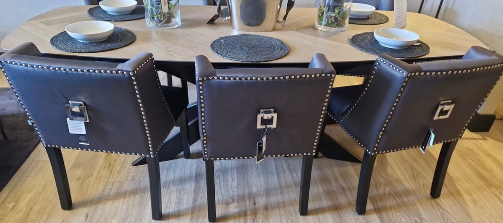 St James executive black dining chairs by Eichholtz Ex-Display