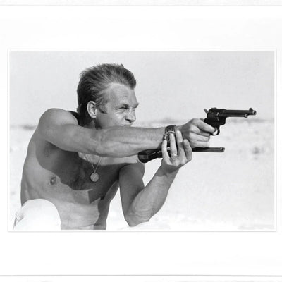 Steve McQueen Pistols. Hand made framed art work