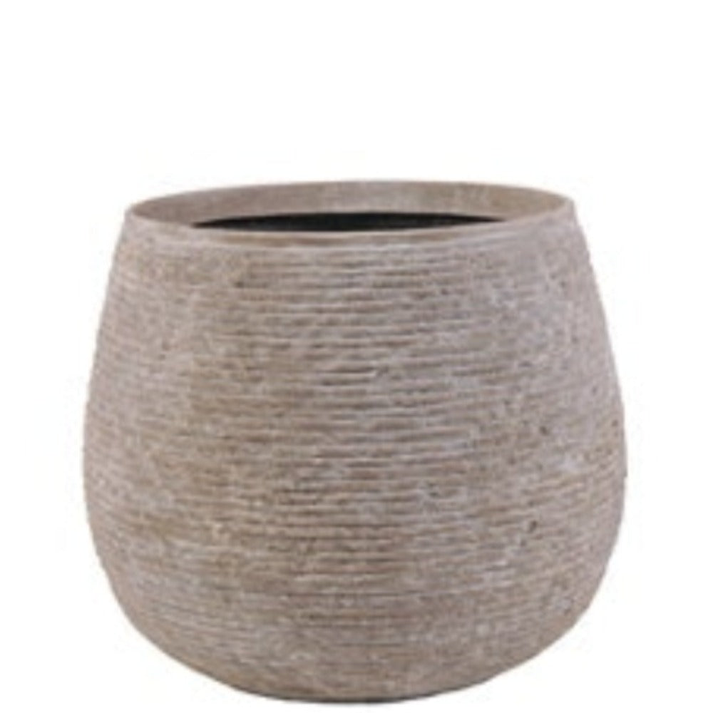 Stone Round Pot Grey €69.95-Renaissance Design Studio